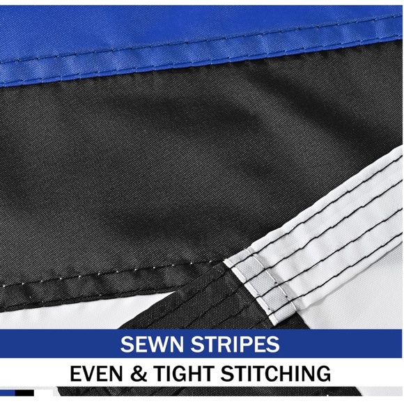 Embroidered Thin Blue Line American Flag 4x6ft Support Police Blue Lives Matter - Picture 4 of 7